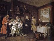 William Hogarth Group painting fashionable marriage of the dead countess oil painting artist